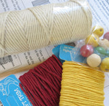 Macrame Kit, Macrame Wall Hanging Cotton Knot Kit Fiesta 24"
