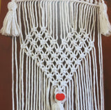 Macrame Kit, Macrame Wall Hanging Cotton Knot Kit Heart 24"