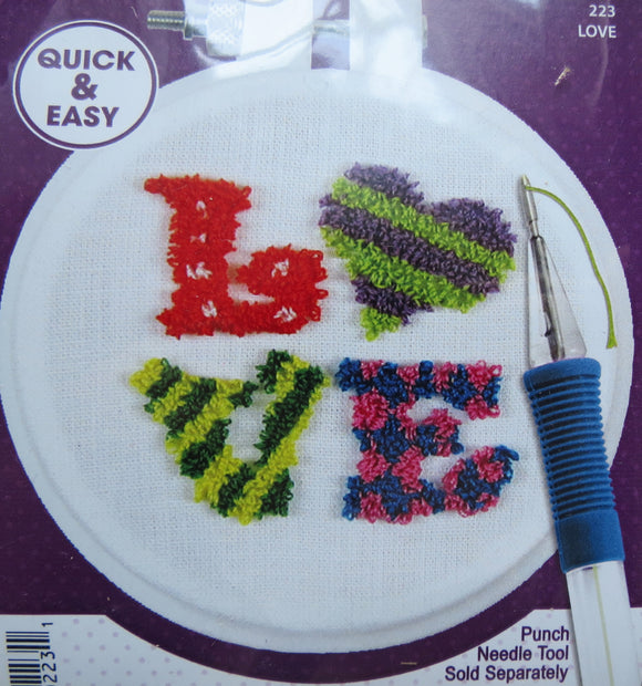Punch Needle Kit, LOVE Punch Needle Embroidery Starter Kit 223