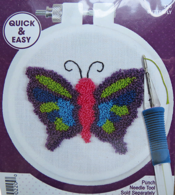Punch Needle Kit, Butterfly Punch Needle Embroidery Starter Kit 220
