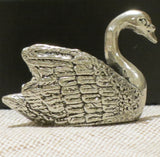English Pewter Swan Pin Cushion 8629
