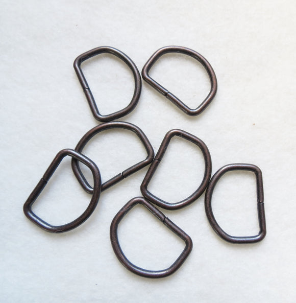 D Rings, Bronze D-Rings - Bronze 19mm - Pack of 6