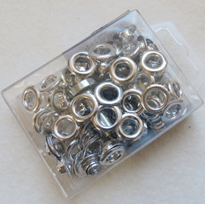 Eyelets and Tool, Eyelet Fixing Kit - Nickel Silver 6mm