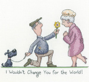 I Wouldn't Change You Cross Stitch Kit, Heritage Crafts