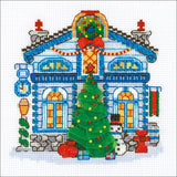Christmas Cottage Cross Stitch Kits, Riolis -SET of 4