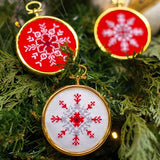 Ice Star Cross Stitch Kits - SET of 3 Christmas Decorations, Vervaco PN-0172218
