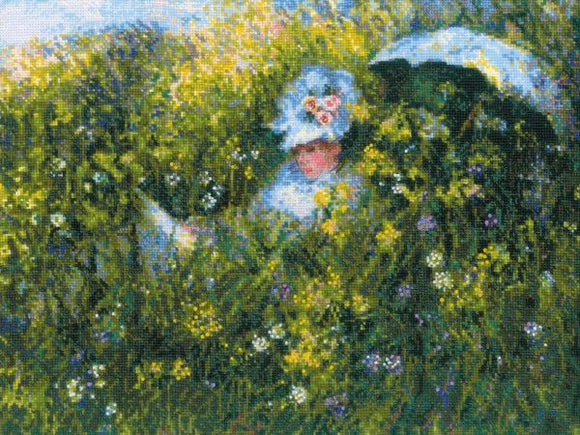 In the Meadow, Monet Cross Stitch Kit, Riolis R1850