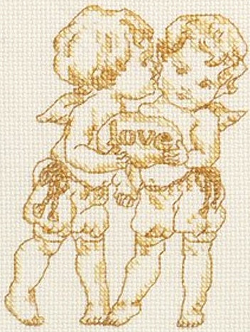 Words of Gold, Love Counted Cross Stitch Kit Janlynn 063-0107