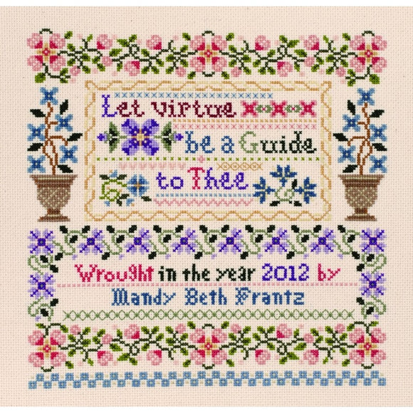 Let Virtue be a Guide to Thee Sampler Counted Cross Stitch Kit 093-0370