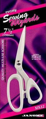 Sewing Scissors, Multi-Use Janome Sewing Wizard, 7.5 inch