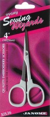 Embroidery Scissors, Janome Sewing Wizard, Fine Point 4