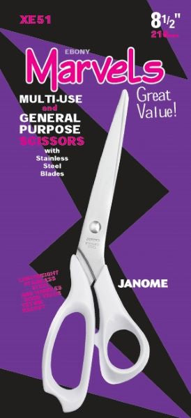 Sewing Scissors, Multi-Use Janome Marvels, 8.5 inch