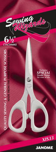Sewing Scissors, Multi-Purpose Janome Sewing Wizard, 6.5 inch" XIS33
