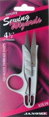 Embroidery Scissor Thread Snips, Janome Sewing Wizard,  4.5inch XIS39