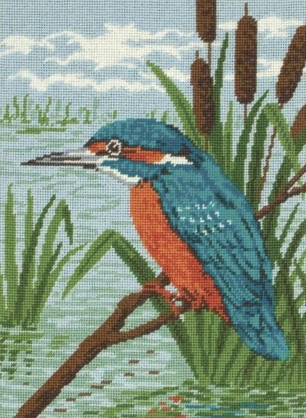 Kingfisher Tapestry Kit, Needlepoint Kit, Anchor MR83332