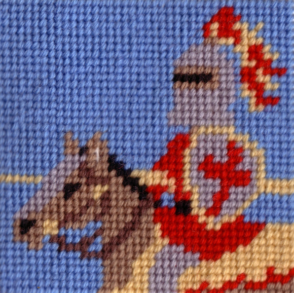 Beginners Tapestry Kit Needlepoint Kit, Knight on Horseback, Sew Inspiring
