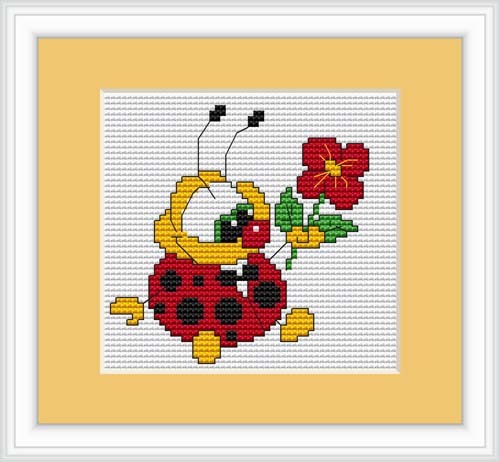 Ladybird Cross Stitch Kit Mini, Riolis B062