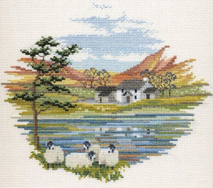 Lakeside Farm Cross Stitch Kit, Derwentwater Designs CON08