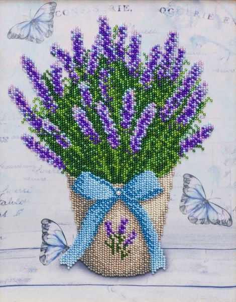 Bead Embroidery Kit Lavender Bead Work Kit VDV, TN-1272