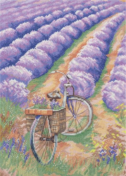 Lavender Field Cross Stitch Kit, Panna PS-1899