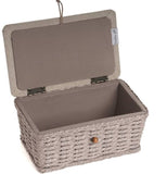Linen Bee Sewing Box, Small Woven Basket with Lid HGSW347