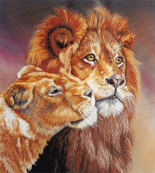 Lions Embroidery Kit, Panna JK-2095