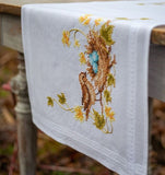 Little Bird in Nest Runner PRINTED Cross Stitch Kit, Embroidery Vervaco PN-0183686
