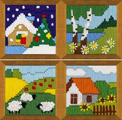 Long Stitch Kits, Landscape Long Stitch Mini Kits - SET of 4 R1650-3