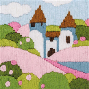 Long Stitch Kit, Pink Garden Landscape Long Stitch R1572