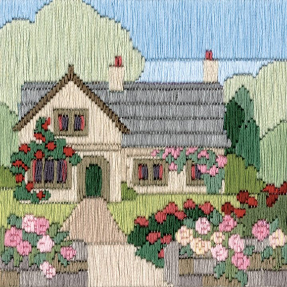 Long Stitch Kit, Rambling Rose Cottage Long Stitch SLS8
