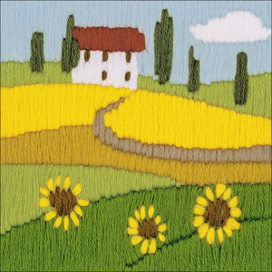 Long Stitch Kit, Sunflower Field Landscape Long Stitch R1571