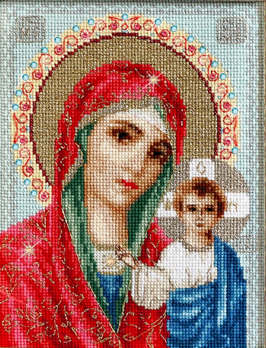 Mother of God of Kazan, Counted Cross Stitch Kit Luca-s BR111