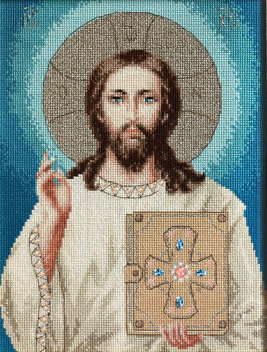 Cross Stitch Kit Jesus Christ, Counted Cross Stitch Kit Luca-s BR117
