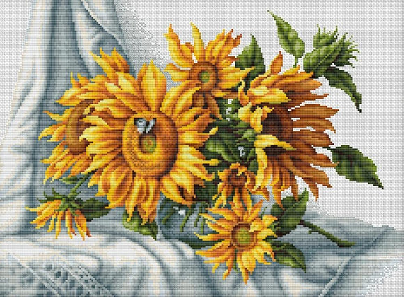 Sunflowers Cross Stitch Kit, Luca-s B2264