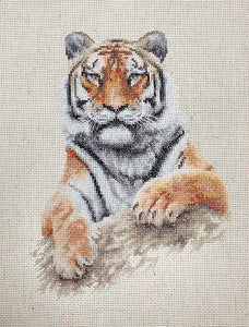 Cross Stitch Kit Tiger, Counted Cross Stitch Kit Luca-s B2289