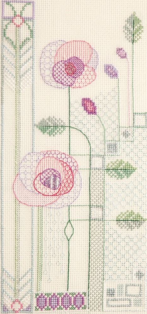 Creative Blackwork Embroidery Kit, Mackintosh Evening Rose MKP8