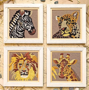 Majestic Animals Tapestry Needlepoint Kits, Glorafilia - Set of 4