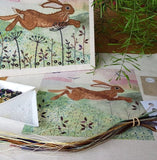 Beaks and Bobbins Embroidery Kits, Meadow Hare and Sea Hollies- PAIR