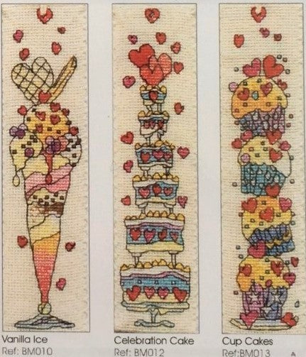 Celebration Bookmark Cross Stitch Kits - Set of 3, Michael Powell Art