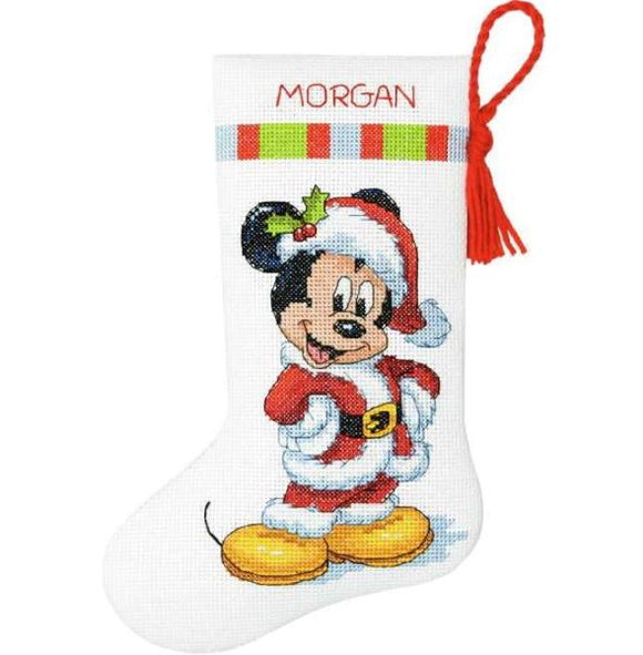 Mickey Mouse Christmas Stocking Cross Stitch Kit, Dimensions D70-08966