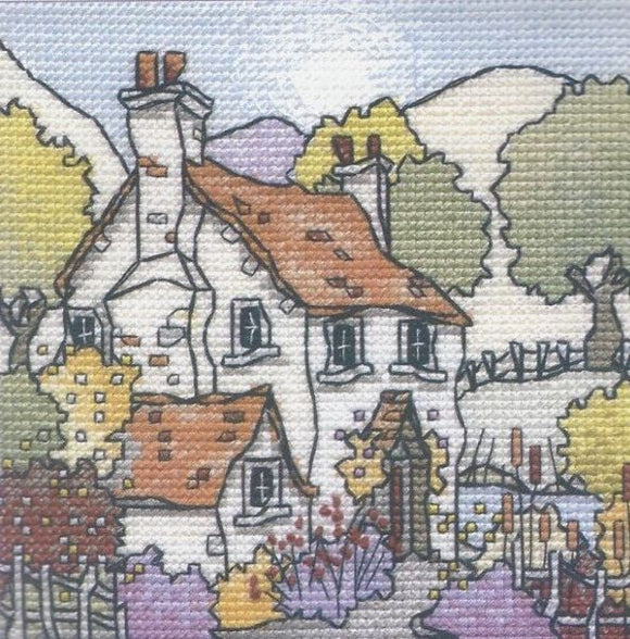 Mini River Cottage Cross Stitch Kit, Michael Powell Art  X82