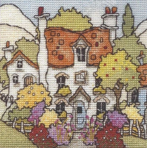 Mini Myrtle Cottage Cross Stitch Kit, Michael Powell Art  X83