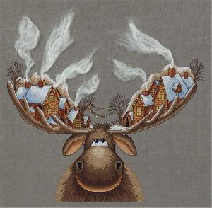 Christmas Moose Cross Stitch Kit, Panna ZM-7103