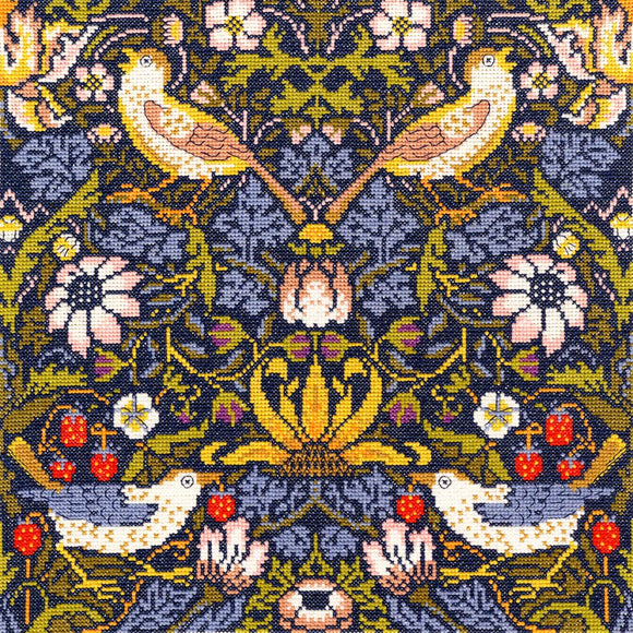 William Morris Strawberry Thief, Counted Cross Stitch Kit Bothy Threads