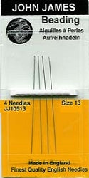 Beading Needles, John James Beading Needle Pack, Size 13