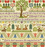 Oak Tree Sampler Cross Stitch Kit, Bothy Threads - Moira Blackburn