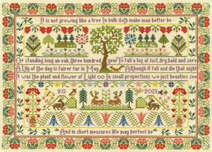 Oak Tree Sampler Cross Stitch Kit, Bothy Threads - Moira Blackburn