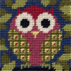 Tapestry Kit Needlepoint Kit, Owl Mini Starter Tapestry (OO)