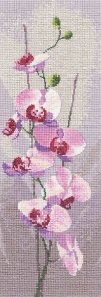 Orchid Panel Cross Stitch Kit, Heritage Crafts - John Clayton JCOR686