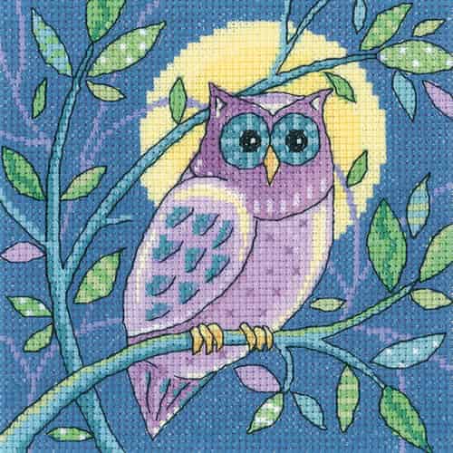 Owl Cross Stitch Kits, Heritage Crafts, Karen Carter